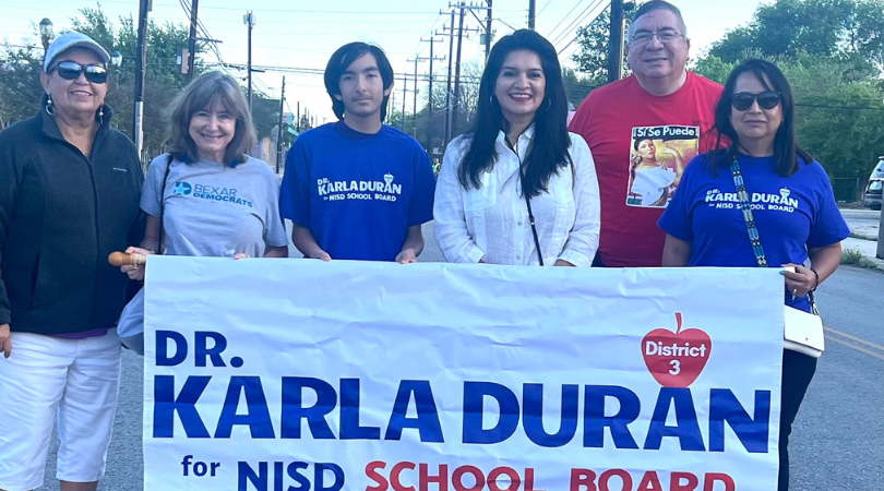 Dr. Karla Duran with her supporters
